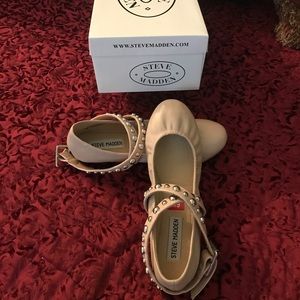 NIB Steve Madden Mollie Studded Ballet Flats Blush